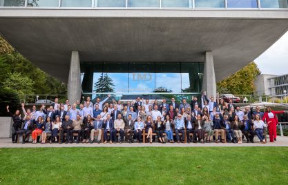 Group Photo of the Iprova AI-Assisted Invention Summit 2025 at IMD